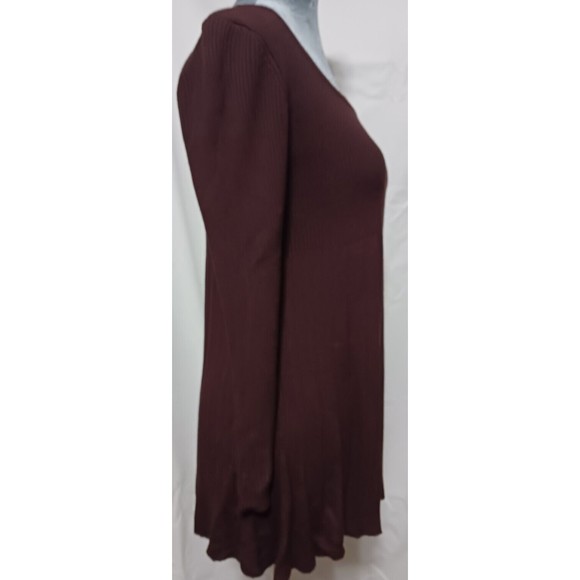 Ladies Dress Style Tunic Sweater Pleats Plumb Size M Max Edition - Picture 2 of 6